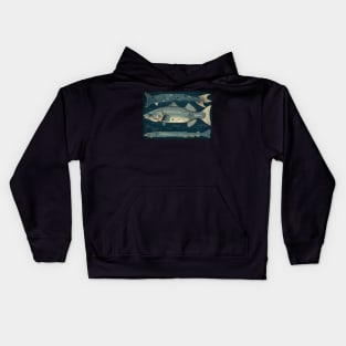 Walleye Fish Print Kids Hoodie